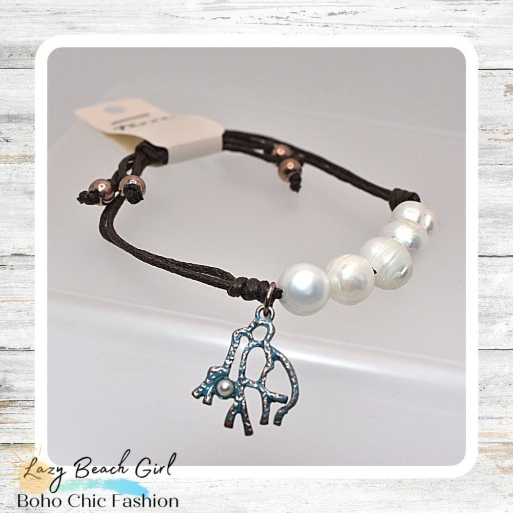 Faux Pearl & Coral Necklace